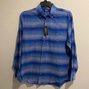 Boca Blue Plaid Flannel Long Sleeve Button Down Shirt